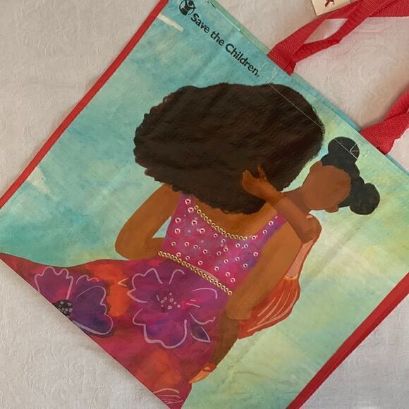 Reusable TJ Maxx Plastic Shopping Bag Save the Children - Picture 1 of 10